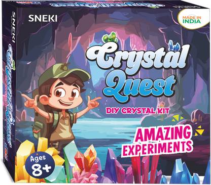 sneki Crystal Quest DIY Growing Crystals Kit Learning Fun Toy Gift Set for Kids Girls