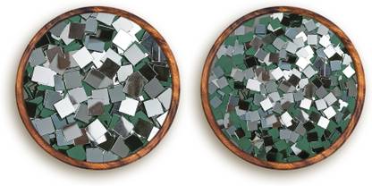 Brinda Ventures Square Shape Mirrors for Craft Work-Mud Art, Lippan Art, Mandala Art