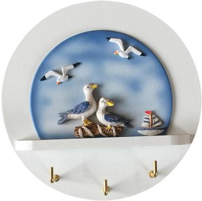 Lyla Home Furniture Wall Mounted Coat Rack Clothes Hat Key Hanger 3 Hook - Bird