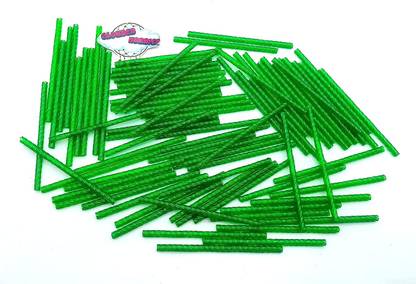 CLOUDED HOBBIES Green Swirl Craft Straw for Wind Chain,TORAN, JHUMAR and DECORE Craft (90)