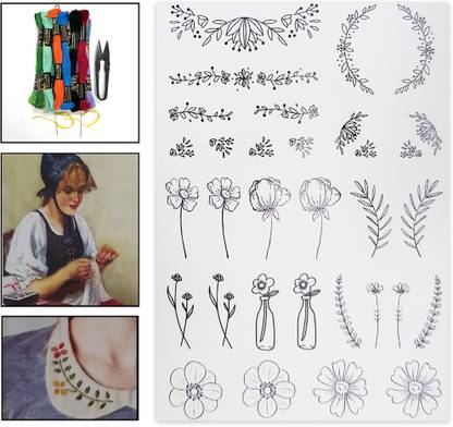 EmbroideryMaterial.com 30 Patterns Stick and Stitch Embroidery Water Soluble Patches Paper Sheets