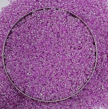 BharatSS 11/0 Glass Seed Beads, Size 2mm(Appro), Pack of 100 gms, Purple Colour