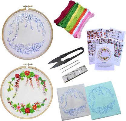 Embroiderymaterial Beginner Hanging Garden Design DIY Kit -Full Kit, All Materials Included