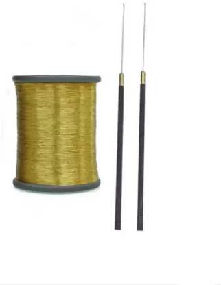 manrish Zari Thread With Aari Needles for Hand Embroidery/DIY-Crafts
