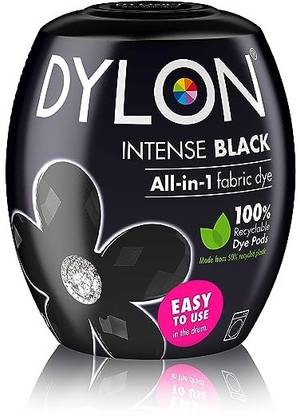 Dylon Machine Dye Pod, Intense Black, easy-to-use fabric colour for laundry, 350g
