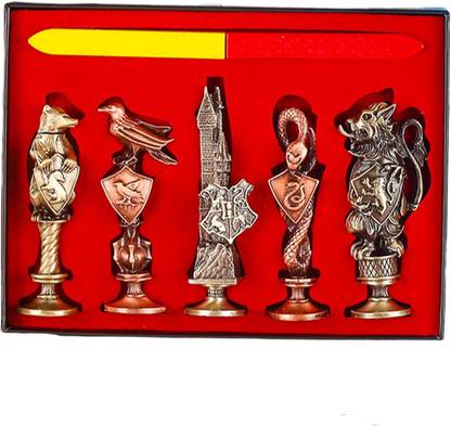 Levin hogwarts Wax Seal Stamp Set,5 Pcs Hogwarts Wax Sealing Stamp Kit Wax Stamp,