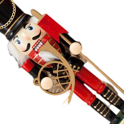 Lyla Handmade Chubby Wooden Nutcracker Puppet Holiday Christmas Decor Black