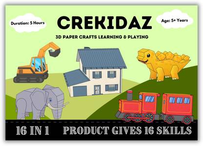 Crekidaz 3D Paper Craft Cutting Folding Glueing, Art and Craft, DIY Paper Model Kit