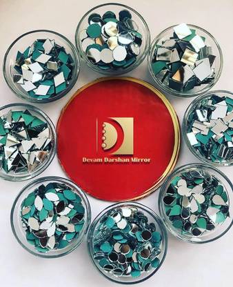 DDM 8 SHAPE OF MIRROR CRAFT ( TOTAL-800 PICES,100 PIECE OF EACH SHAPE )