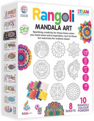 Sani International Rangoli Mandala Art- Rangoli Color, Rangoli Design Gumming Sheets