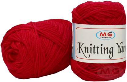 M.G Enterprise 100% Acrylic Wool Red 100 gms - Art-AFF