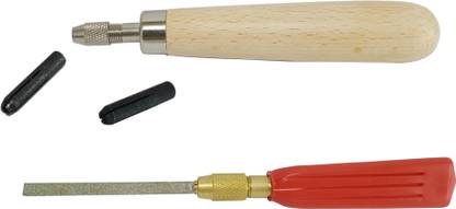 HAMMER MAN Wood Handle with Collette & File Handle Plastic Triangular Grip Collet
