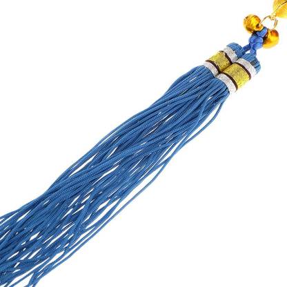 Lyla New Dark Blue Chinese Lucky Ball Chinese Knot With Tassel Hanging Car Decor