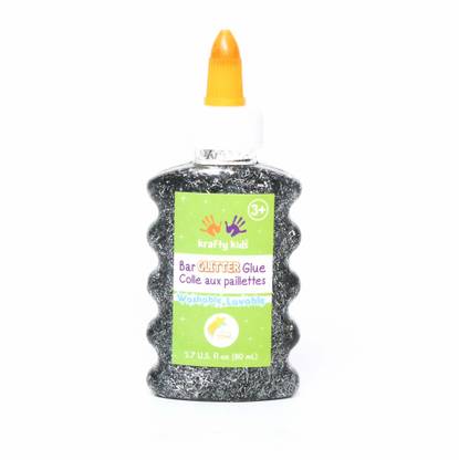 LITTLE BIRDIE Glitter Glue 80ml Metallic Black 1pc