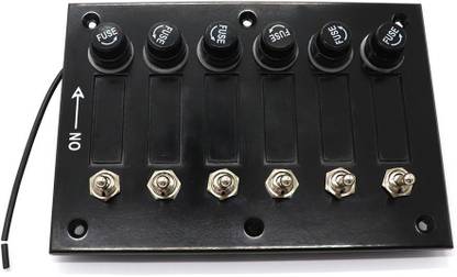 Lyla 12V Rocker Switch Panel 6 Gang Circuit Breaker RV Car Boat Marine Accessory
