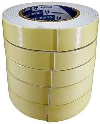 Utkarsh Pack of 5 (1.5cm & 3mtr) Double Sided Tape For Diy Craftwork & Gift Wrapping