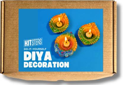 Kitsters DIY Diya Decoration Kit|Gifting Items | Activity Kids & Adults
