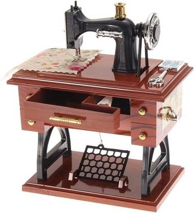 Rainbowstore Mini Sewing Machine , Music Box Gift Table Decoration Table Desk