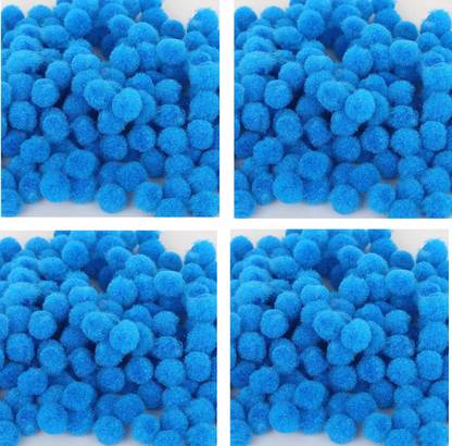 MOREL POMPOM BALLS (20 MM) FOR TORAN MAKING, ART & CRAFT, DECORATION(200PC,DARK BLUE)