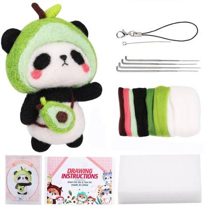 HASTHIP Needle Felting Kit Wool for Beginners Adults Kids DIY Craft with Colorful Wool
