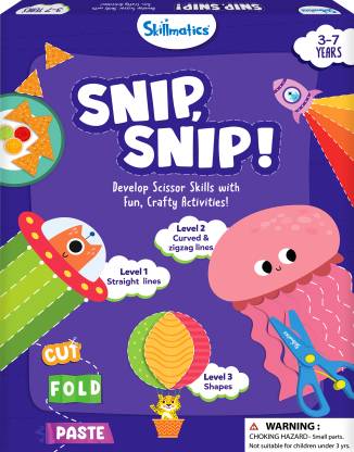 Skillmatics Art & Craft Activity Kit - Snip, Snip, Practice Scissor Skills, Ages 3 to 7