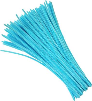 sethienterprise Light Blue Pipe Cleaner Craft 100 Pcs for Steam Art and Craft DIY Projects
