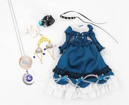 Lyla 30cm Flexible 14 Joints Anime Libra Constellation Doll in Pink Dress Clothes Kid