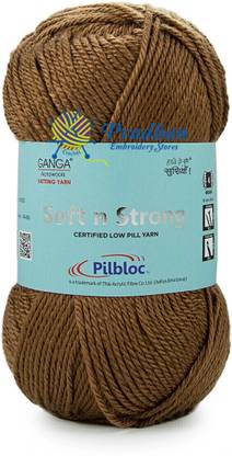 JNT Soft n Strong Knitting Yarn Low Pill Wool Blend Light Brown | Ideal Crochet Yarn