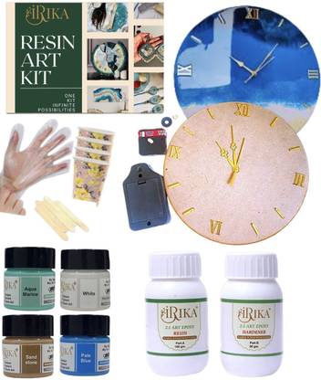 Riva “OceanTime” DIY Resin Clock Kit – 12" Ocean Theme (2:1 Resin Set)