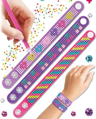 Ofifo 3Pcs DIY Diamond Painting Bracelet for Girls Color Diamond Art Bracelet EVA