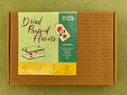 Active hands DRIED PRESS FLOWER DIY HOBBY CRAFT KIT with Pressing unit and card papers