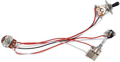Lyla Guitar Pre-wired Harness with Toggle Switch Alpha B500K Potentiometer for Electr