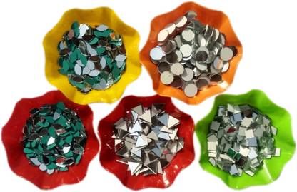 RUHAILA SQUARE+ROUND+TRIANGLE+ DROP MIRROR FOR ART CRAFT AND ZARI 1500 PCS