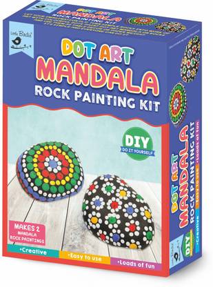 LITTLE BIRDIE DIY Dot Art Mandala Rock Paintintg Kit