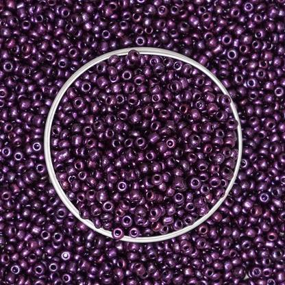 Embroiderymaterial Dark Purple 10/0 Beads for Embroidery, Craft & Jewellery Making (100 gm)