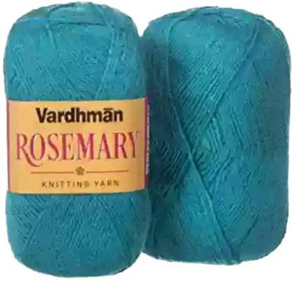 Vardhman Wool Rosemary Turquoise 400gram Wool Hank Hand Knitting Wool and Art Craft Soft Fingering Crochet Hook Yarn, Needle Knitting Yarn
