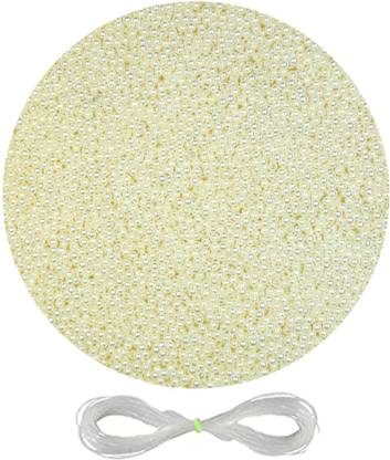 REGLET 4 MM, 5800 DIY Off White Pearl Beads for Bracelet Making Craft | 200 Grams