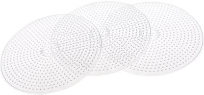 Lyla 3 Piece 15cm Large Round Fuse Beads Boards Clear Plastic Pegboards Peg Board for