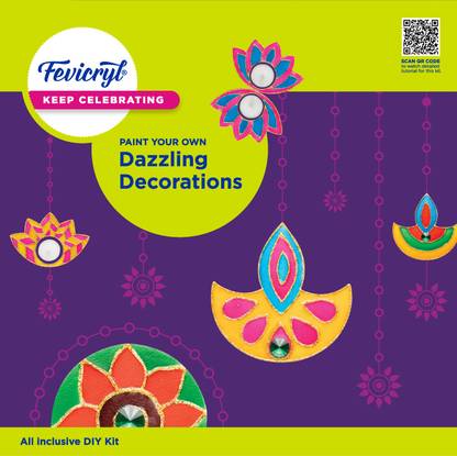 Fevicryl Paint your Own Dazzling Decorations Kit, DIY, ideal for all occasions.