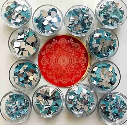NJK 12 Shape Mirror for All Craft Works (1200 pieces 100 pieces of each shape)