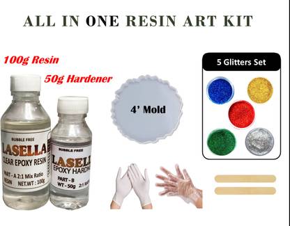 Lasella Easy to Use DIY All In One Resin Art Kit Perfect for First Time Users Resin Art Medium