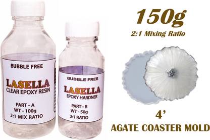 Lasella (4' AgateMold FREE)Easy to Use Epoxy Resin and Hardener (2:1) - Resin Art Kit Resin Art Medium
