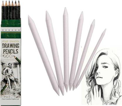 mixale High Quality Drawing Pencil With Paper Blending Stumps