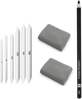 ArtKraft Kneadable Eraser and White Paper Blending Stumps
