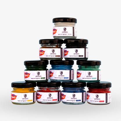 द आर्टकिंग Resin Art Opaque Pigment Paste - Set of 10 Shades (25gms each)