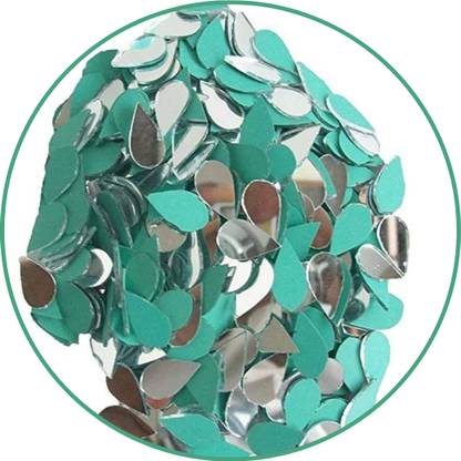 Naz Art Teardrop Shape Mirror kit for Art & Craft Work (Total-400 Piece)