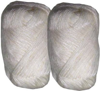 aaradhya 3 Ply Knitting Wool Yarn (100 gm Each) (White, Pack of 5)