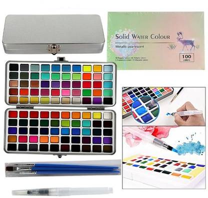 53 Arts Portable Solid Water Color Paint Set 168 Colors Sketch