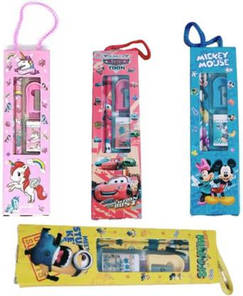AMB Mix Designer Small Stationery Set, 5in1 Pencil Kit (Pack of 4, Random Design)