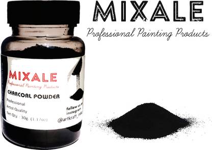 mixale Artist's Extra Dark Drawing Charcoal Powder